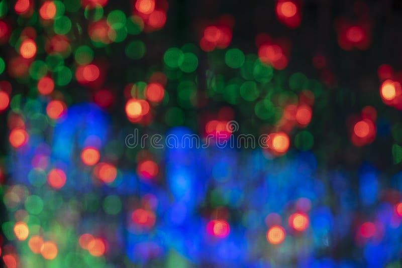 Defocused Disco Lights Bokeh, Christmas Celebrations Stock Image