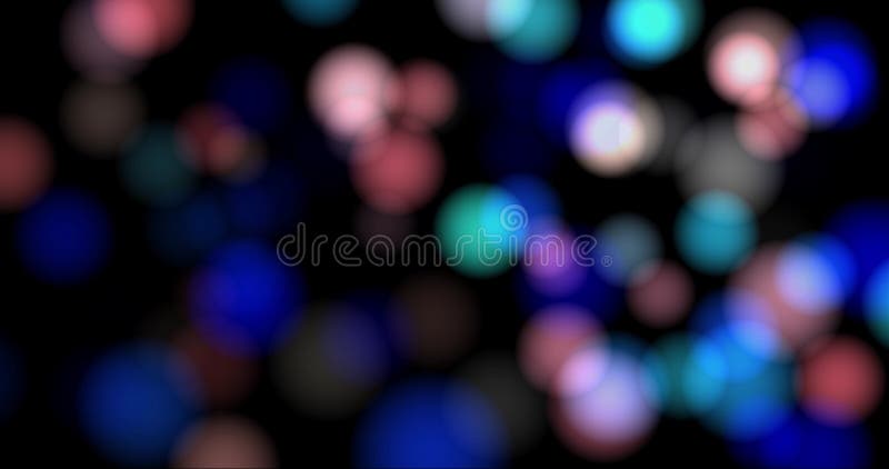 Abstract background with glowing purple, magenta, blue, white, green bokeh stars
