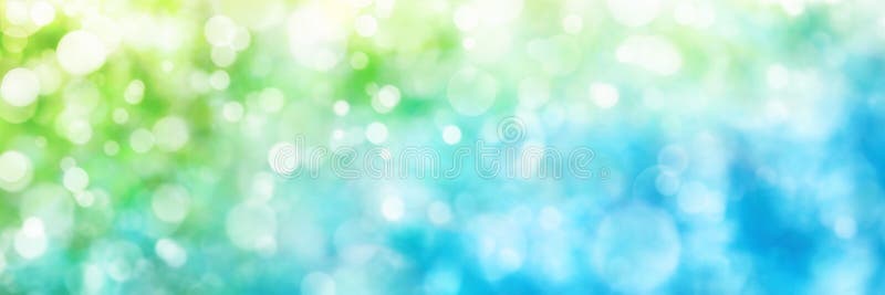 Defocusedhoogtepunten in groen en blauw, panoramaformaat royalty-vrije stock afbeeldingen Defocusedhoogtepunten in groen en blauw, panoramaformaat royalty-vrije stock afbeeldingen
