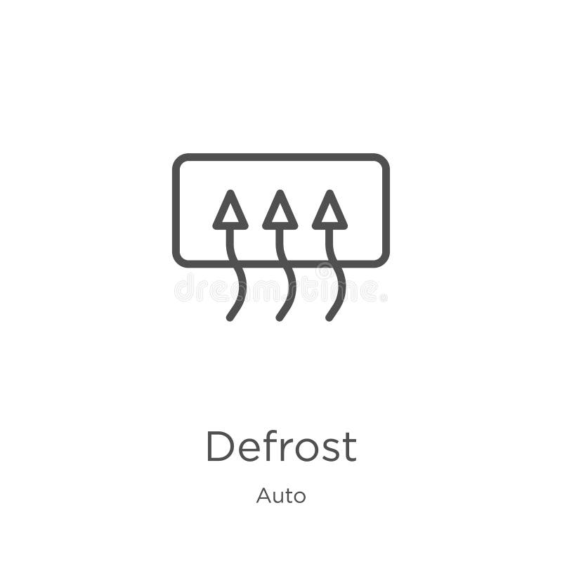 Defrost Icon Vector From Auto Collection. Thin Line