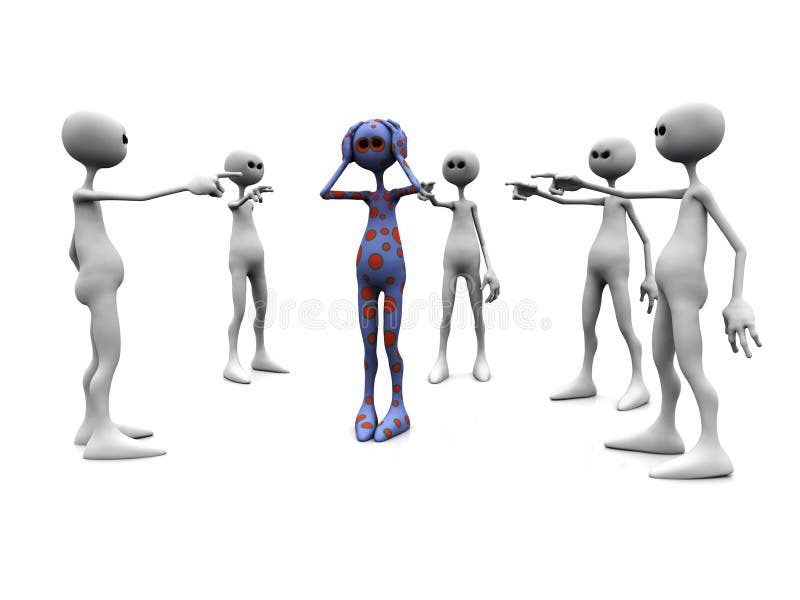 Deget arătător pentru grup furios. stock illustration