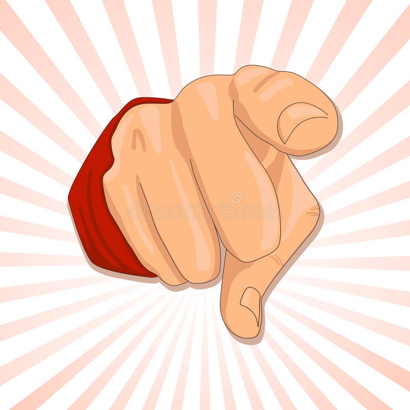Degetul este îndreptat spre tine royalty free illustration