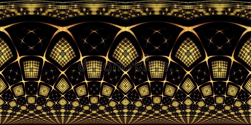 360 degree abstract fractal, equirectangular projection, environment map. Spherical panorama vector illustration