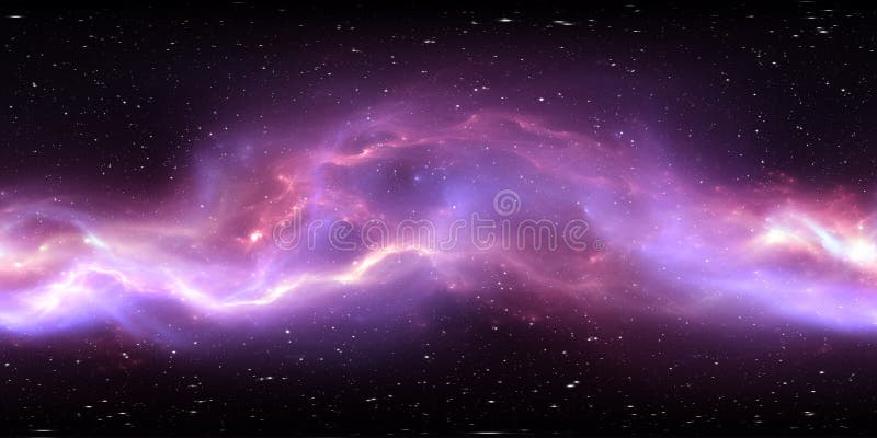 360 Degree Interstellar Cloud of Dust and Gas. Space Background with Nebula  and Stars Stock Illustration - Illustration of hdri, dust: 131906745