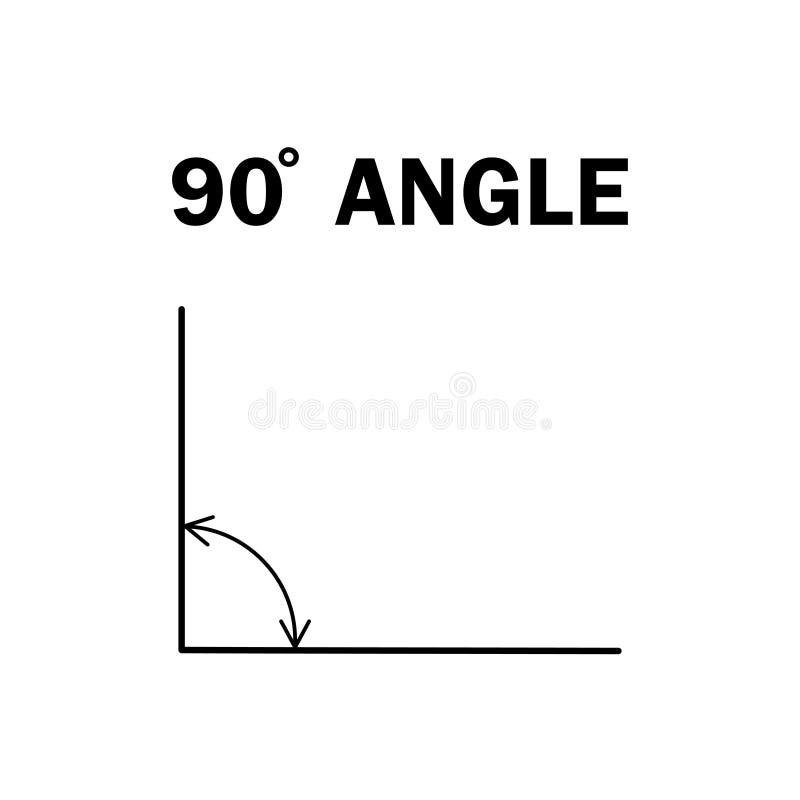Angle 90 degrees icon Royalty Free Vector Image