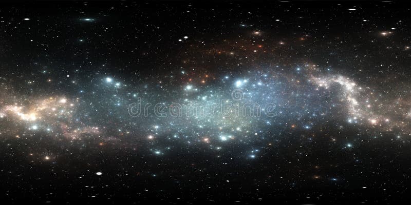 360 Degree Space Galaxy Panorama, Equirectangular Projection