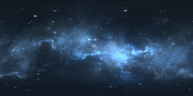 360 degree space nebula panorama, equirectangular projection, environment map. HDRI spherical panorama. Space background