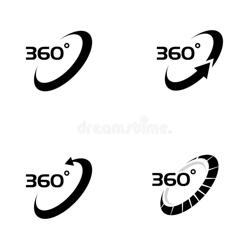 360 Degree View Related Vector Icons vector illustration