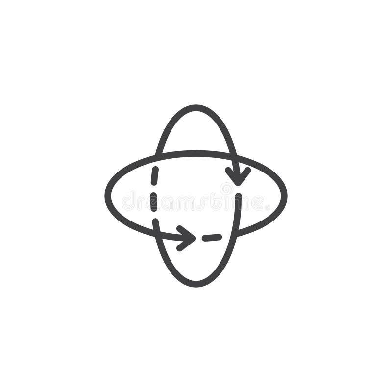 360 degrees rotate arrows outline icon stock illustration 360 degrees rotate arrows outline icon stock illustration