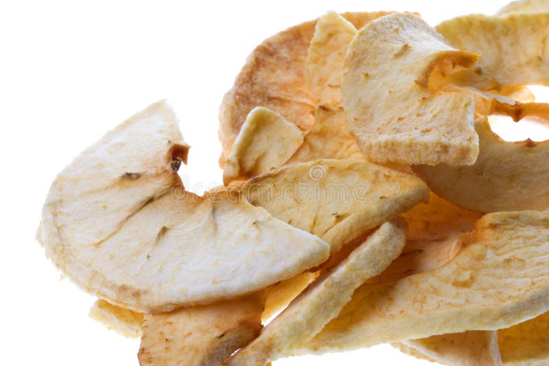 Dehydrated Apple Slices Isolated