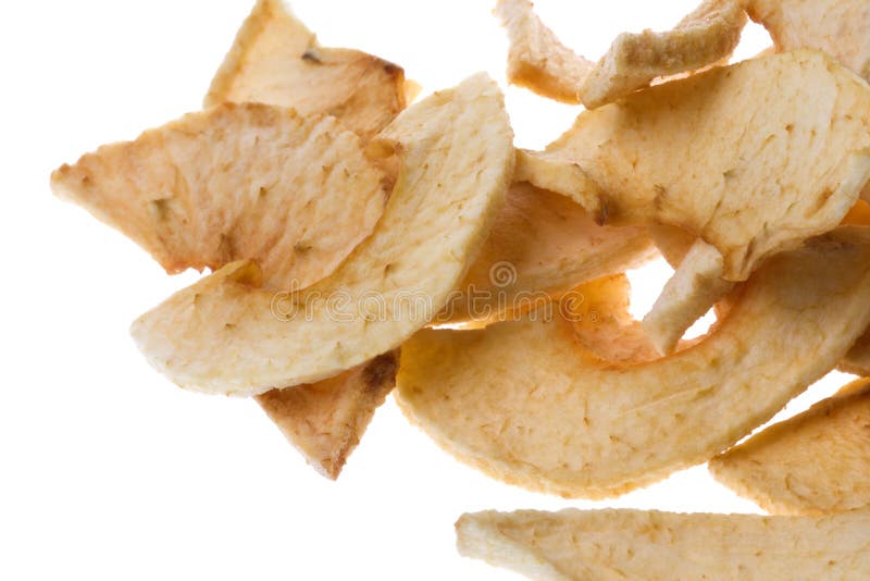 Dehydrated Apple Slices Isolated