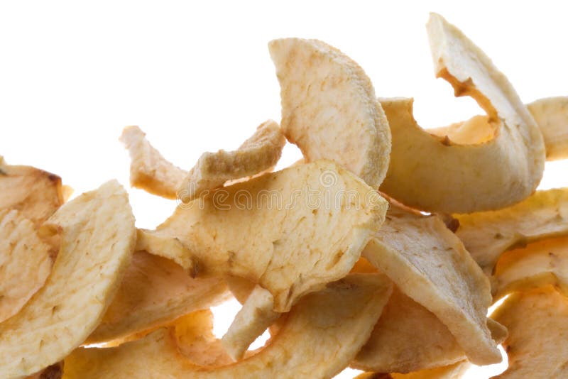 Dehydrated Apple Slices Isolated