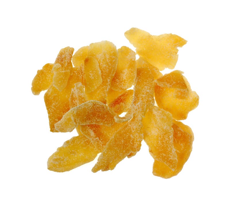 Dehydrated Ginger Root Slices Overhead View Stock Photo Image of