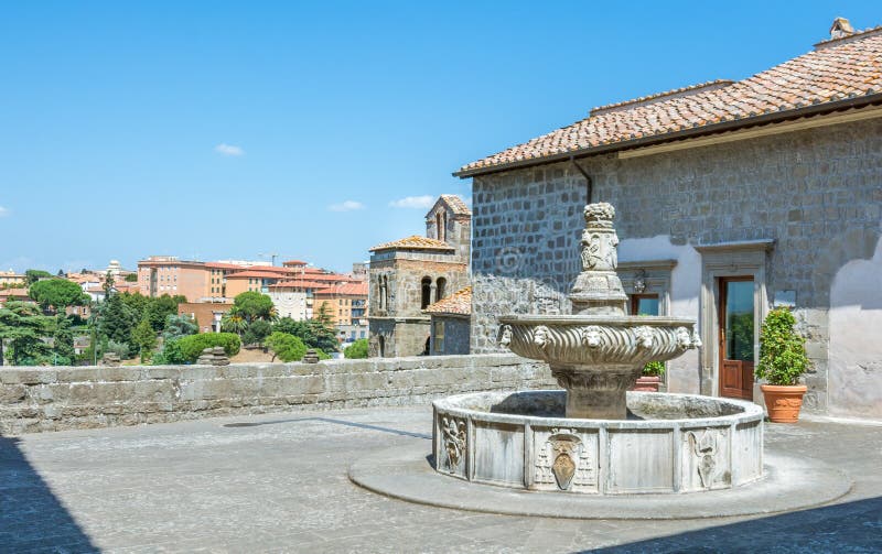 Dei Papi nel distretto di Pellegrino del san, Viterbo, Lazio Italia di Palazzo fotografie stock Dei Papi nel distretto di Pellegrino del san, Viterbo, Lazio Italia di Palazzo fotografie stock