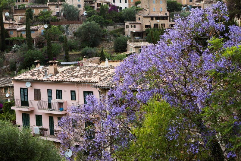 Deia traditionell stenby i det Majorca Tramuntana berget Balearic Spanien Härlig by i Mallorca Deia arkivbild Deia traditionell stenby i det Majorca Tramuntana berget Balearic Spanien Härlig by i Mallorca Deia arkivbild