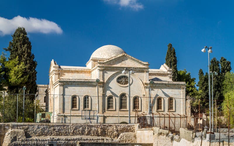 View of Deir Al Zeitoun, Church of the Holy Archangels, Armenian church in the Armenian Quarter of Jerusalem, Israel. View of Deir Al Zeitoun, Church of the Holy Archangels, Armenian church in the Armenian Quarter of Jerusalem, Israel