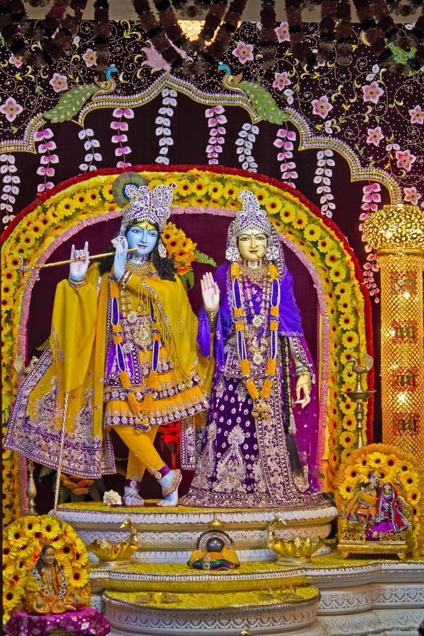 Deities of Radha and Krishna royalty free stock photo