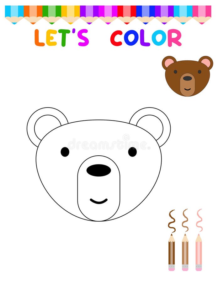 Deixa Colorir Animais Bonitos Colorido Livro Para Crianças Pequenas. Jogo  Educativo Para Crianças. Pintar O Gato Ilustração do Vetor - Ilustração de  colorido, infantil: 256023070