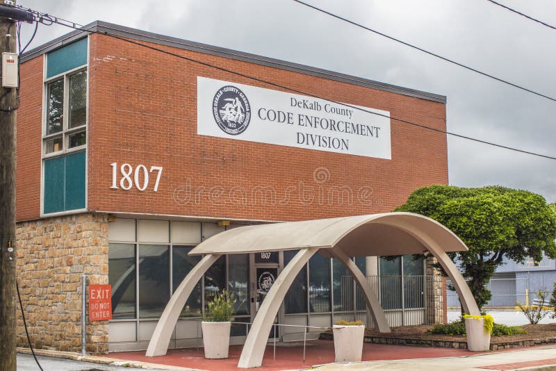 Dekalb County, Ga / USA - 07 07 20: Dekalb County Code Enforcement Division building. Code division stock images, royalty-free photos and pictures