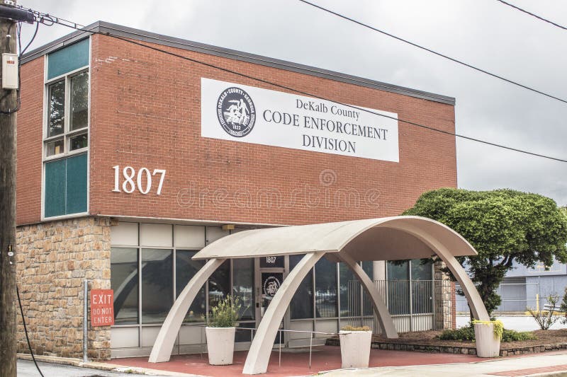 Dekalb County,Ga USA - 07 07 20: Dekalb County Code Enforcement Division building exterior. Code division stock images, royalty-free photos and pictures