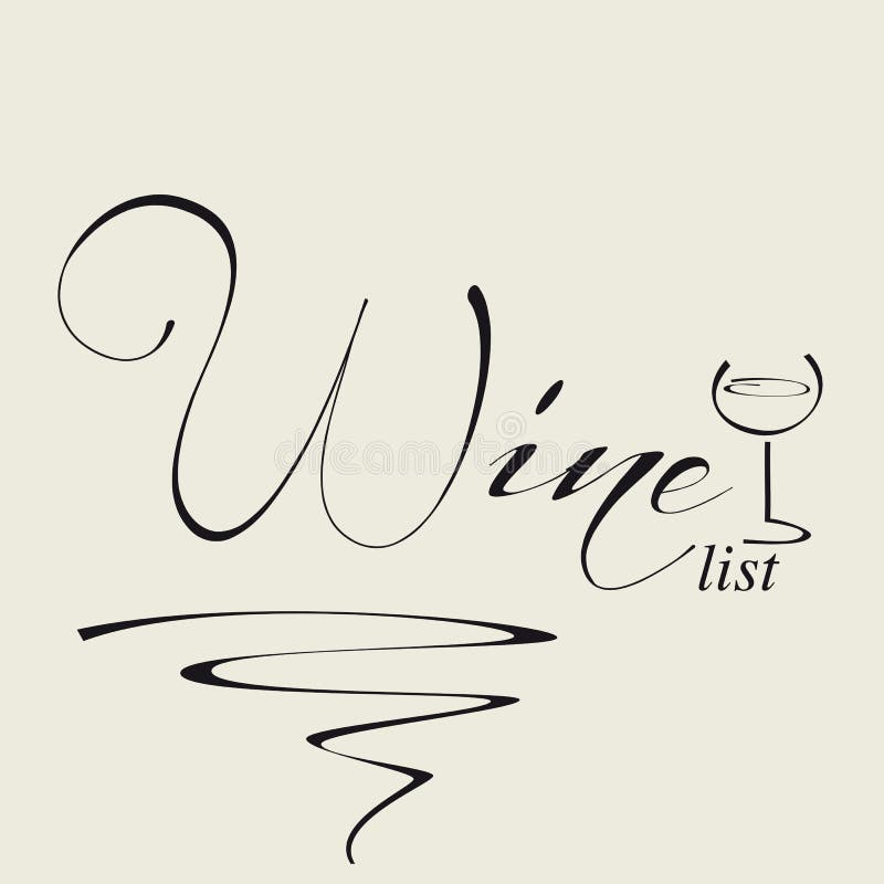 Cover for wine list and restaurant menu. Cover for wine list and restaurant menu