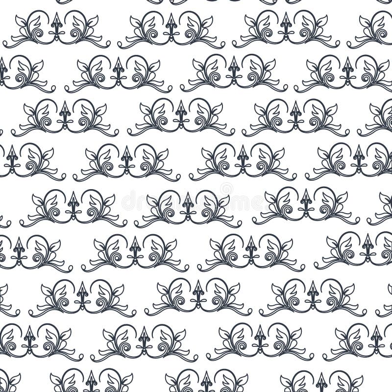 Dekoracyjnej eleganckiej klasycznej heraldyki bezszwowy deseniowy projekt ilustracji Dekoracyjnej eleganckiej klasycznej heraldyki bezszwowy deseniowy projekt ilustracji