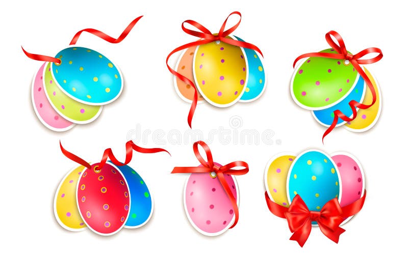 Dekoracyjni Easter jajka. Wielkanocne karty ilustracji Dekoracyjni Easter jajka. Wielkanocne karty ilustracji