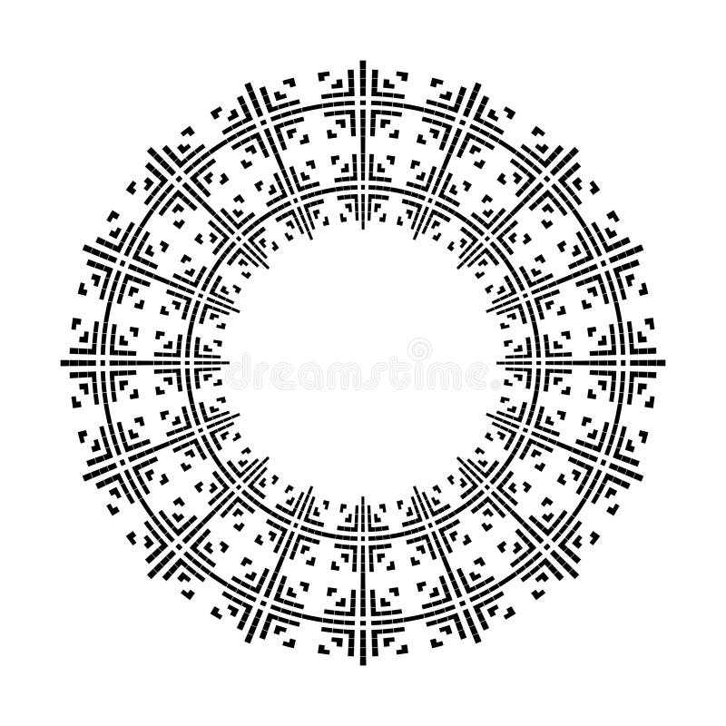 Dekoracyjny Radialny Wzorzec Koła Geometrycznego royalty ilustracja