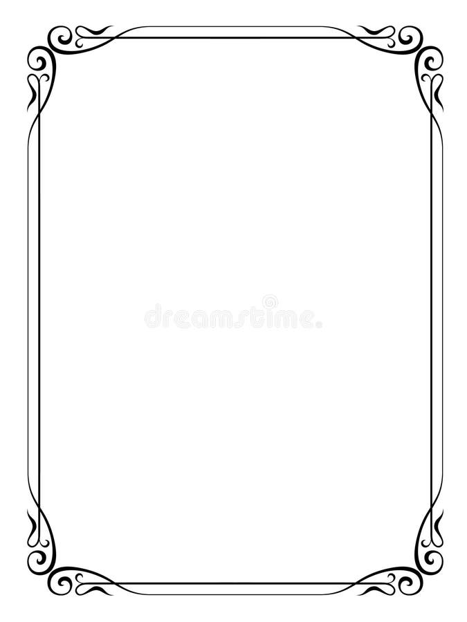 Dekoracyjny ramowy ornamental ilustracji