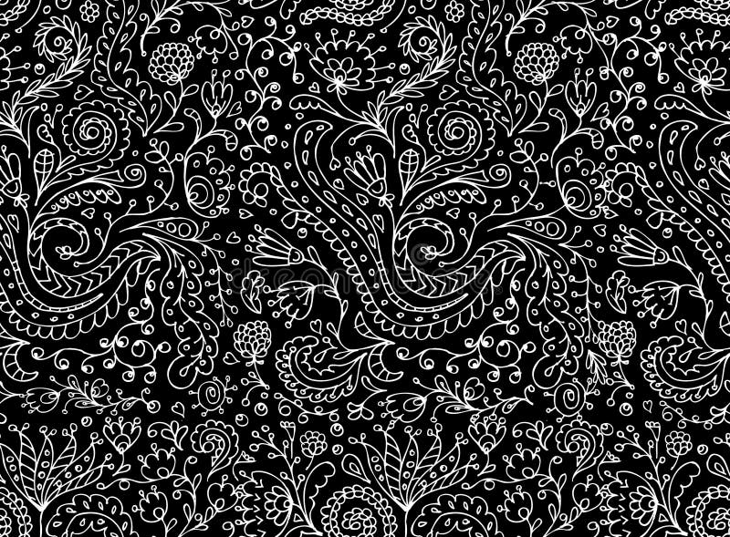 Dekorativ blom- sömlös modell för din design vektor illustrationer Dekorativ blom- sömlös modell för din design vektor illustrationer