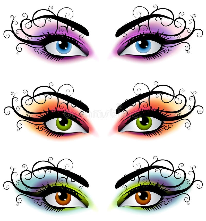 Dekorative weibliche Augen-Schablonen