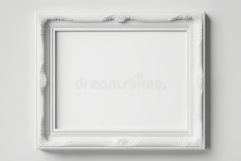 Dekorativer weißer Rahmen auf rosa Hintergrund Grafik-Mock für Kunst generative ai lizenzfreies stockbild