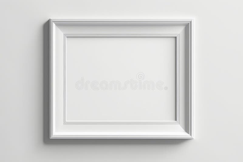 Dekorativer weißer Rahmen auf rosa Hintergrund Grafik-Mock für Kunst generative ai stock abbildung