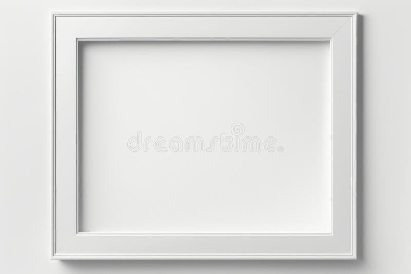Dekorativer weißer Rahmen auf rosa Hintergrund Grafik-Mock für Kunst generative ai lizenzfreie abbildung