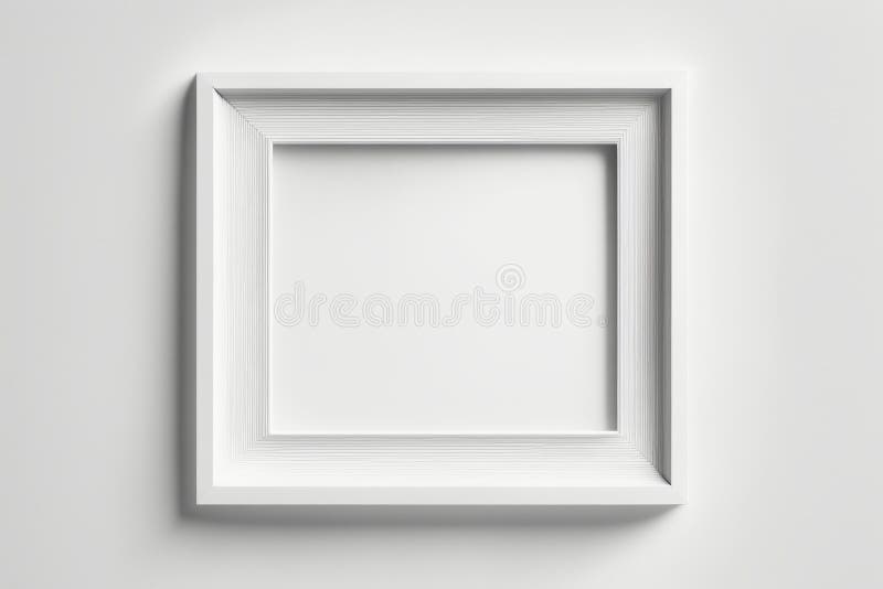 Dekorativer weißer Rahmen auf rosa Hintergrund Grafik-Mock für Kunst generative ai stock abbildung