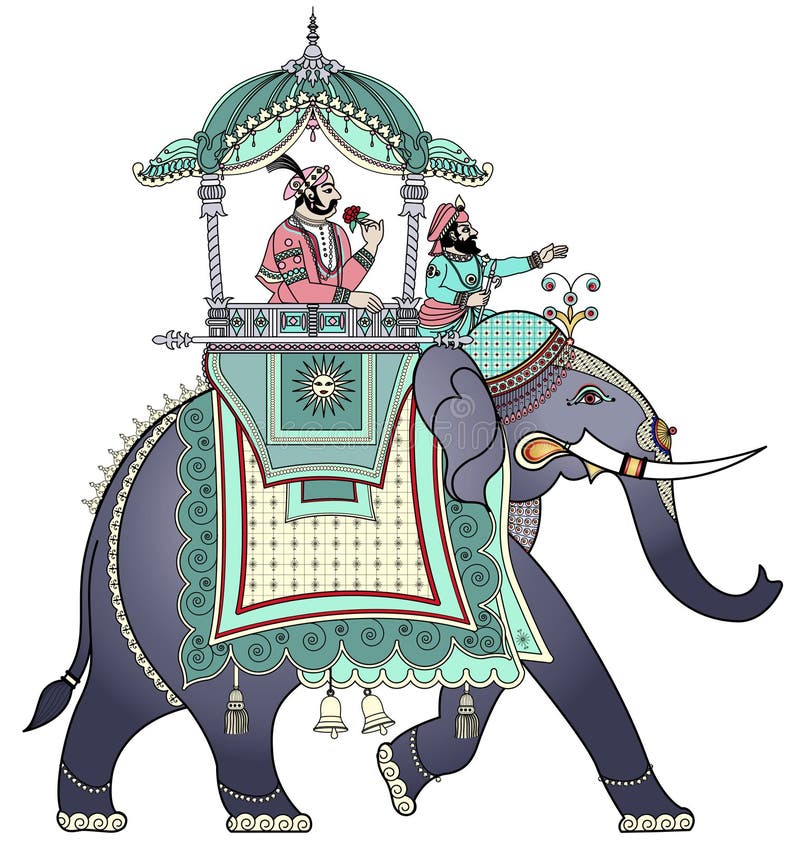 Dekorerad indisk elefant
