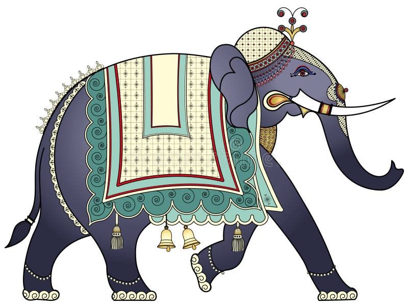 Dekorujący Indiański słoń