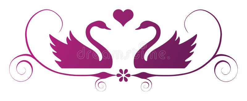 Del cigno ornamento swirly illustrazione di stock Del cigno ornamento swirly illustrazione di stock