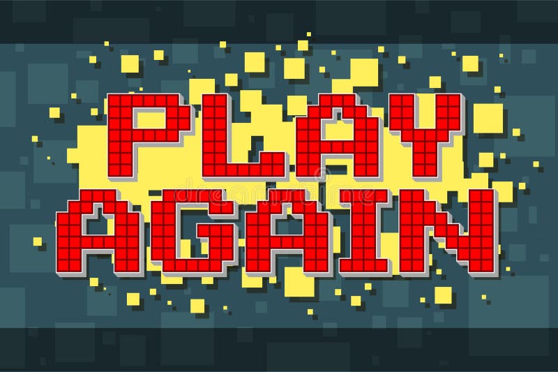 Del pixel rojo del juego botón retro otra vez para los videojuegos libre illustration Del pixel rojo del juego botón retro otra vez para los videojuegos libre illustration