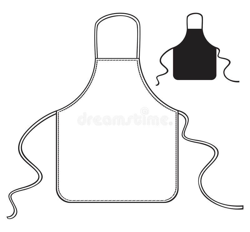 Delantal de la cocina ilustración del vector Delantal de la cocina ilustración del vector