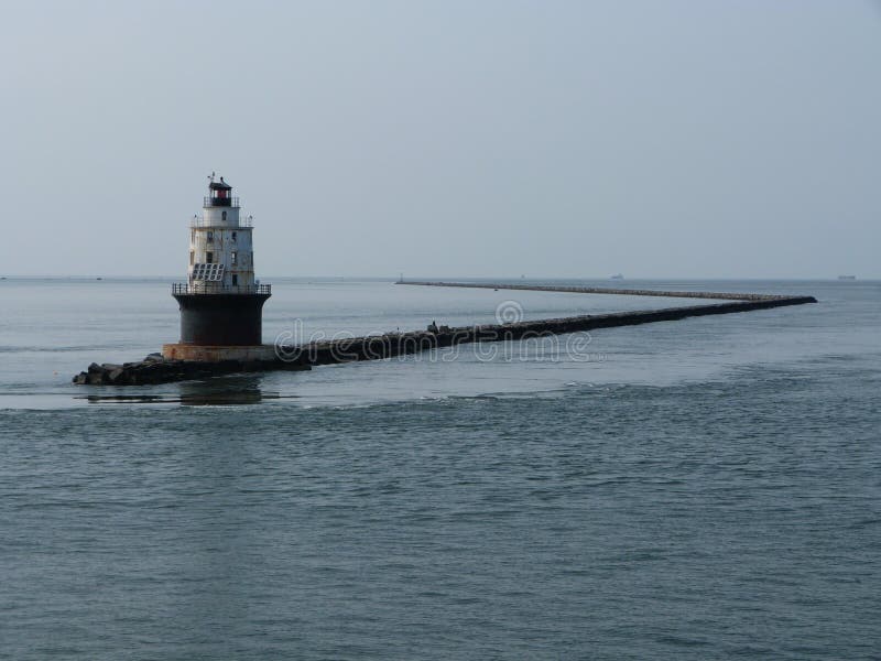 Delaware Bay Lighthouse stock image. Image of lighthouse 43466973