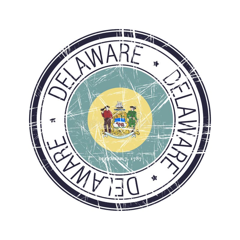 Delaware rubber stamp stock vector. Illustration of postcard 151803085