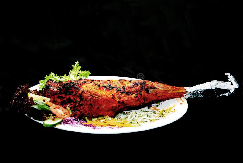 Delcious Roasted lamb leg stock photo. Image of delicious 202018172