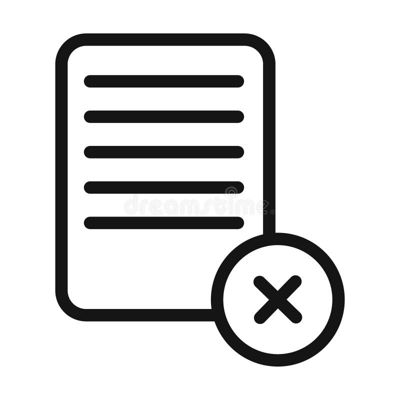 Trash Document Icon Perfect for File Deletion royalty free illustration
