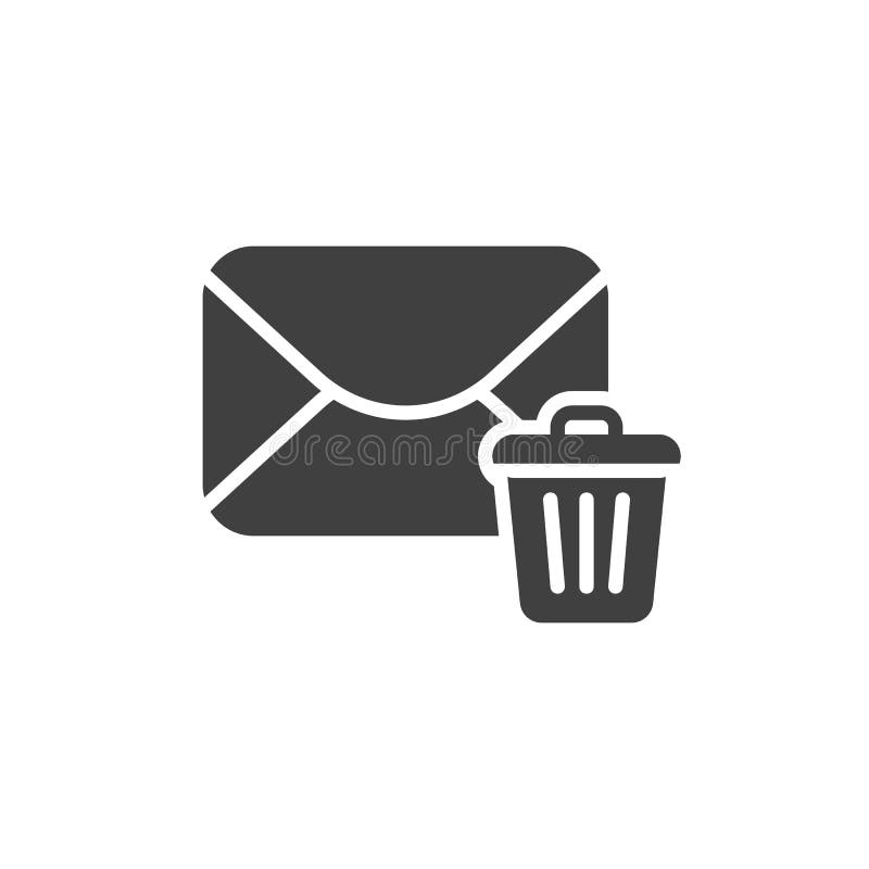 Delete Email Isometric Icon 3d Open Message With Trash Icon Isolated