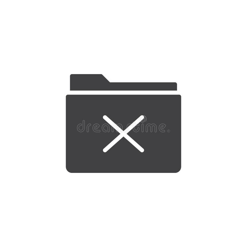 Delete folder icon vector stock illustration