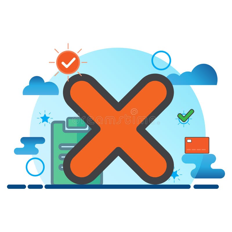 Delete illustration. Flat vector icon. can use for, icon design element,ui, web, mobile app royalty free illustration