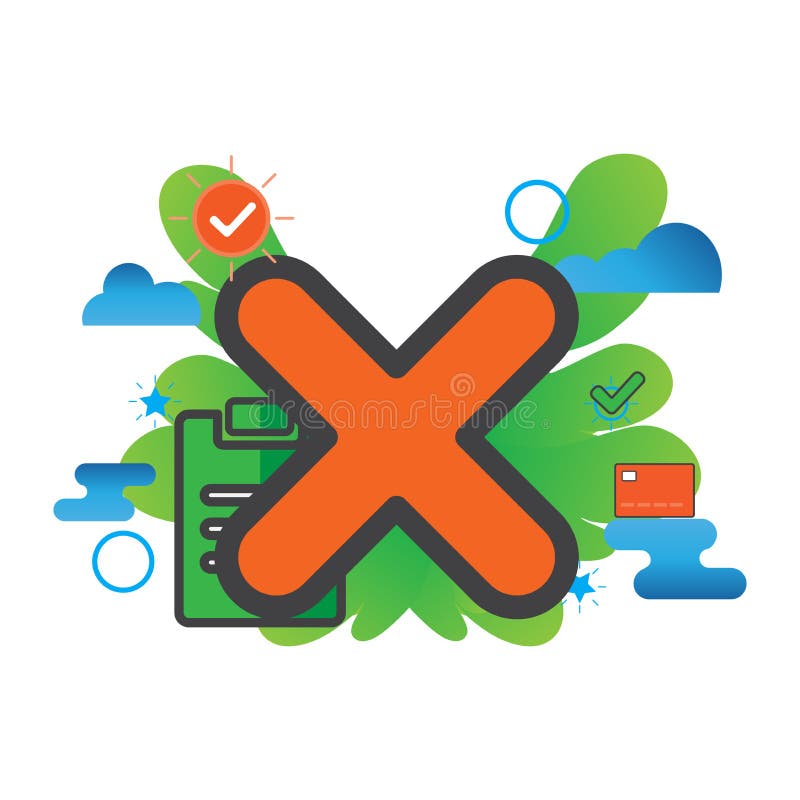 Delete illustration. Flat vector icon. can use for, icon design element,ui, web, mobile app royalty free illustration