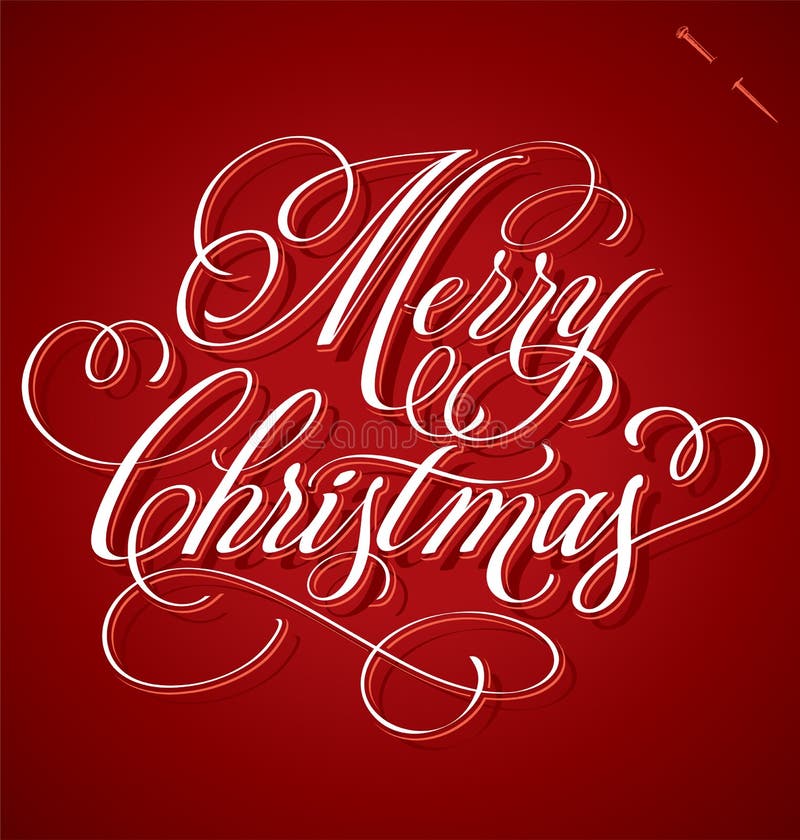 Deletreado de la mano? de la Feliz Navidad? (vector) libre illustration