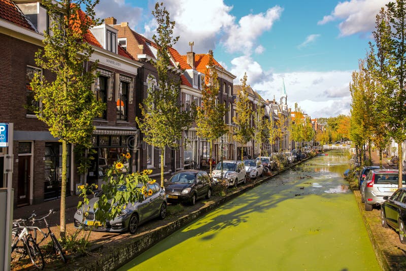 Street Scene in Delft, the Netherlands Editorial Image - Image of ...